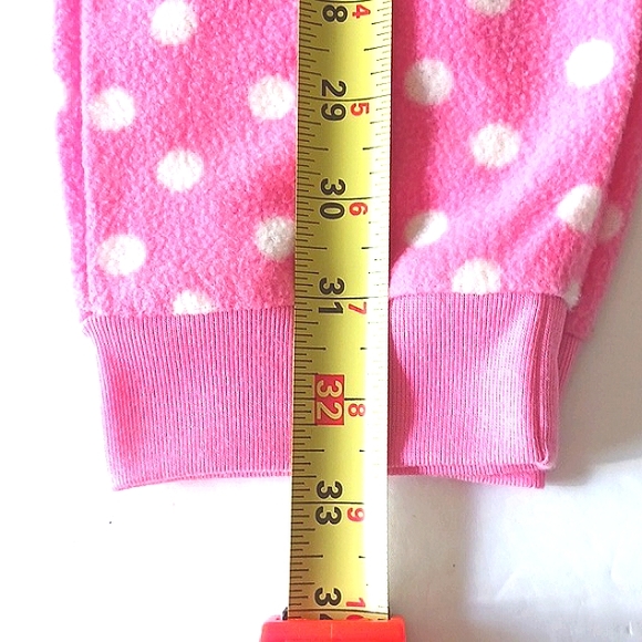 NWOT LOVE Pajama Set Girl's Pink/White Long Sleeve Top 14 Bottom 10/12 - Picture 12 of 12